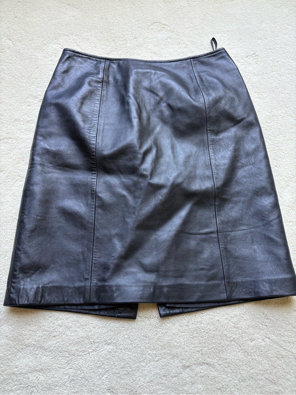 VINTAGE Leather A-Line Skirt